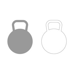 Kettlebell  the grey set icon .