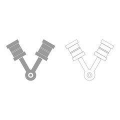 Pistons the grey set icon .