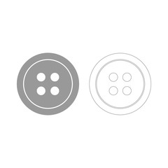 Clothing button the grey set icon .