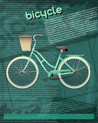 Bike retro vintage poster vector illustration