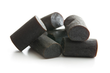 Black liquorice candies.