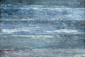 Rustic old wooden weathered plank timber background - blue tones