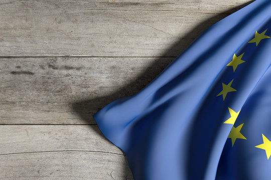 cee flag on wood