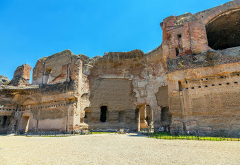 The ruins of ancient Rome. Famous Baths of Caracalla.