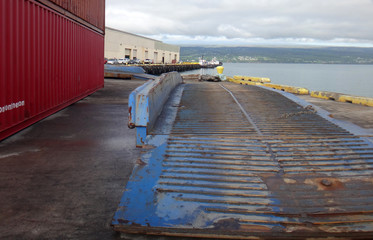 Scene of the Hilo Bay Port, Hawaii.