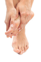 woman having a foot treatment