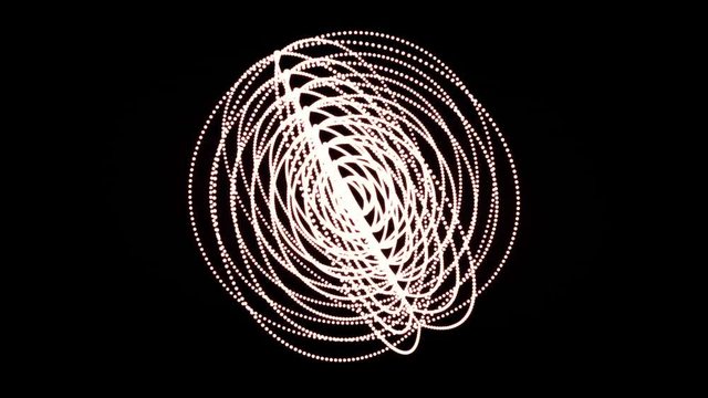 circle ring Neon Glow light dot particle design,Abstract fractal point geometry.virtual artistic cosmos,dynamic perspective geometry space,whirl pinstripe structure,computing progress flow movement.