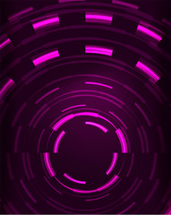 Neon circles abstract background