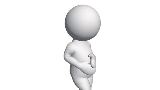 3D cartoon character in front of mirror,comics people chat talking.