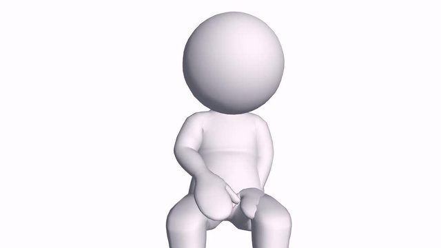 3D cartoon character sitting say hello,comics people chat talking.