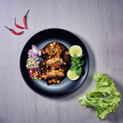 Thai Food - Spicy Canned Sardine Salad (Yum Pla Ka-Pong)