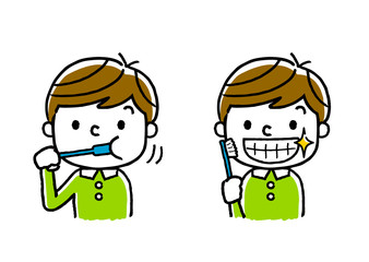 男の子：歯磨き
