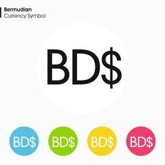 Bermudian sign icon.Money symbol. Vector illustration.