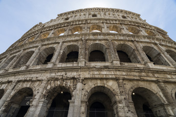 Fototapeta premium Rome, Italy. Famous Colosseum, Flavian Amphitheatre. Ancient landmark.