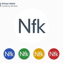 Eritrean Nakfa sign icon.Money symbol. Vector illustration.