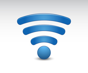 3D Wi Fi wireless network symbol