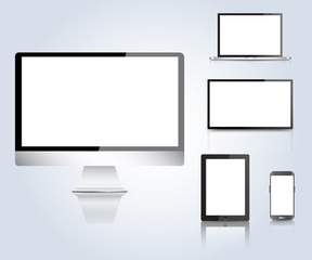. Set device with white screen