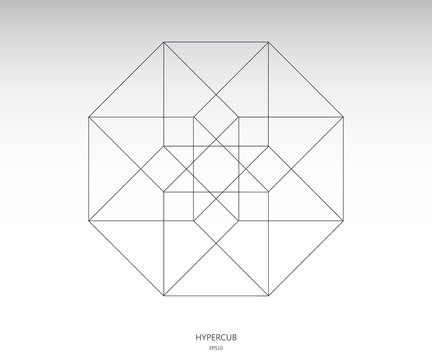Hypercube vector icon