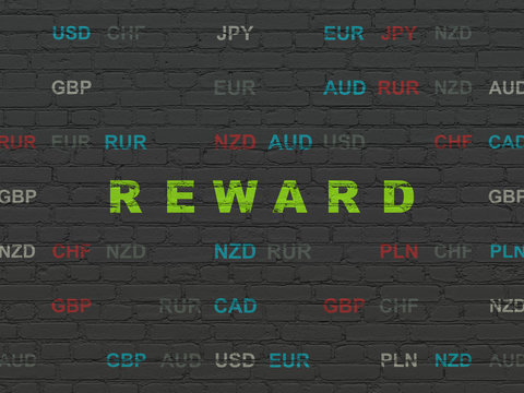 Finance concept: Reward on wall background