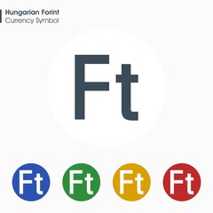 Fototapeta premium Hungarian Forint sign icon.Money symbol. Vector illustration.