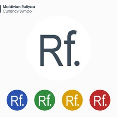 Maldivian Rufiyaa sign icon.Money symbol. Vector illustration.