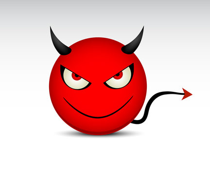 Vector angry devil icon
