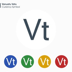 Vanuatu Vatu sign icon.Money symbol. Vector illustration.