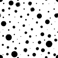 Seamless pattern with grunge circles