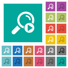 Start search square flat multi colored icons