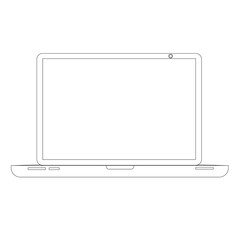 Laptop template outline