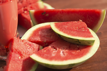 Summer fruit still life, natural watermelon freshness