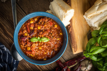Mexican chili con carne.