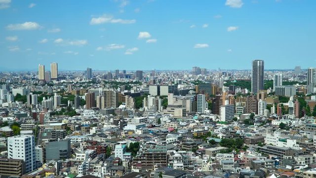 4K 東京風景　水道橋から望む上野方面