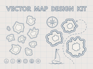 Vector Vintage Treasure Map Generator