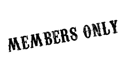 Members Only rubber stamp. Grunge design with dust scratches. Effects can be easily removed for a clean, crisp look. Color is easily changed.
