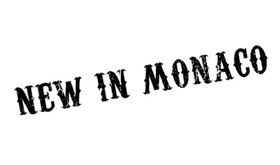 New In Monaco rubber stamp. Grunge design with dust scratches. Effects can be easily removed for a clean, crisp look. Color is easily changed.