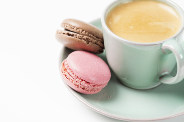 Coffee and macarons