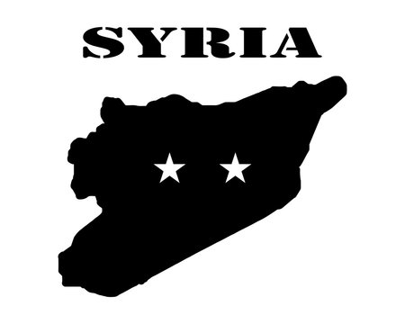 Symbol of  Syria and map