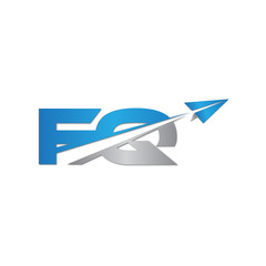 Fototapeta premium FQ initial letter logo origami paper plane
