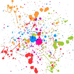 Gordijnen abstract splatter multi  color background. illustration vector design © mrspopman