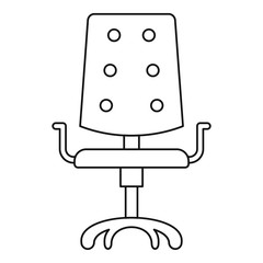 Computer chair icon, outline style