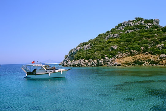 Boats and Yacht in the Aegean Sea, Datca, Mugla, Turkey