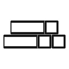 Fototapeta premium Metal bar icon, simple style