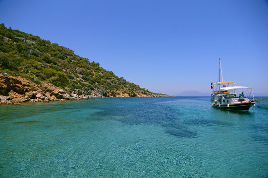 Boats and Yatch in the Aegean Sea, Datca, Mugla, Turkey
