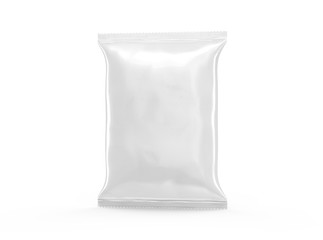 Pearl white foil package mockup