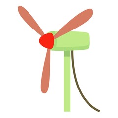 Windmill icon, cartoon style