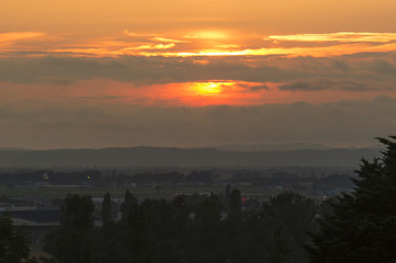 岩見沢の夕日