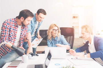 Professiaonl designers discussing new project