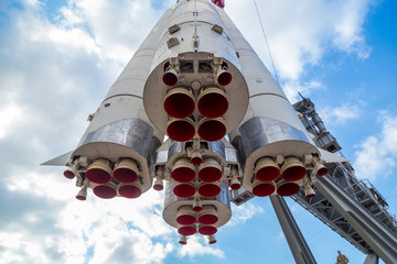 Monument of russian space rocket Vostok one