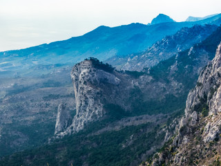 Unusual mountain on the plateau of Ai Petri, Yalta